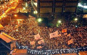 (1)S. Koreans gather in new anti-U.S. protest